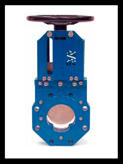 НОЖЕВАЯ ЗАДВИЖКА TIS ДВУСТОРОННЯЯ PN10 С НЕВЫДВИЖНЫМ ШТОКОМ СЕРИЯ А012