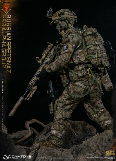 Снайпер спецназа "Альфа"  - Коллекционная ФИГУРКА 1/6 scale RUSSIAN SPETSNAZ FSB ALPHA GROUP SNIPER (78100) - DAMTOYS