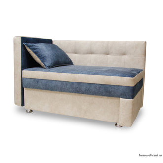 Кушетка Лилия, Синяя/Слоновая кость Левая