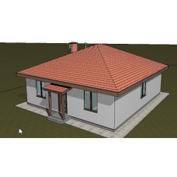 Одноэтажный дом с тремя спальнями 105м² (S28)