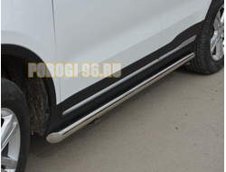 Защита штатного порога d60 для Geely Atlas 2018-