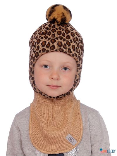 Шапка-шлем  20101-08, цвет бежевый р. 48-50