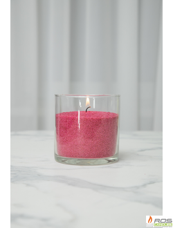 Насыпная свеча "Цилиндр 10 см", красная "Малиновый", с отдушкой "Ванильная карамель"