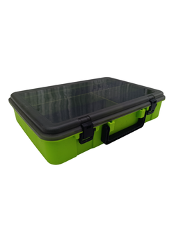 Ящик рыболовный "ПРОФИ L" 38х29х8см / цвет зеленый