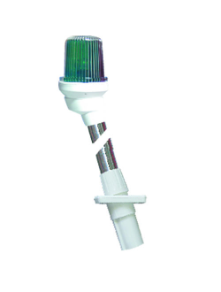 Комбинированный огонь на телескопической мачте 54см Lalizas Pole Light 30794 видимость 2 мили 12В 10Вт 360° для судов до 20м белый/красный/зелёный с белым корпусом