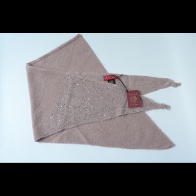 Розовый женский берет полосами с пайетками Vizio Италия 8067 B