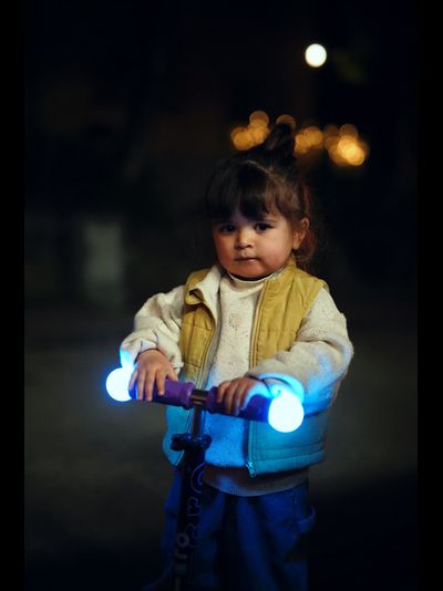 Самокат Mini Micro Deluxe Magic сиреневый LED