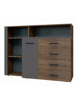 Куба - Комод - 1 дверь, 4 ящика (с приставкой)