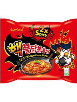 Лапша Samyang Hot Chicken Flavor Ramen Spicy со вкусом курицы с овощами 120 гр