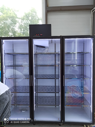 Холодильная камера универсальная на 3 стелянных двери Коловрат 3