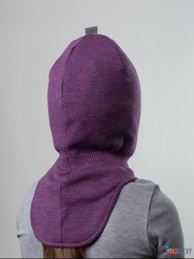 Шапка-шлем 20101-01 с утеплителем, х/б подклад, пурпур 48-50