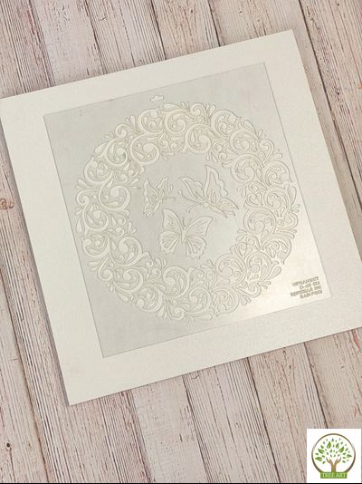 Трафарет Вензеля №1_бабочки/d-15 см