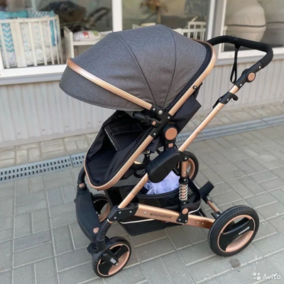Детская коляска 3 в 1 Wisesonle Серый