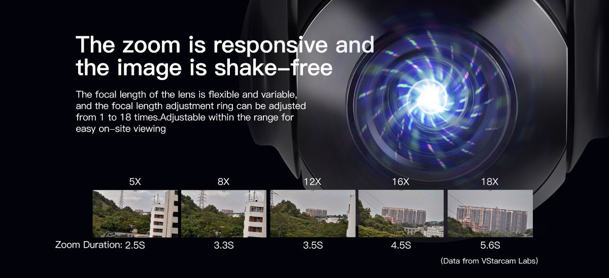 VStarcam C8866Q-х18 уличная поворотная WiFi/LAN видеокамера с DVR. Full  HD 4 Мп (zoom 18) до - 25 г