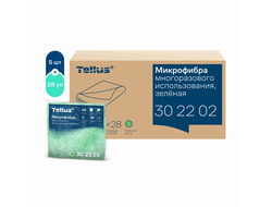 302202 Tork Tellus Microfiber Re-Usable Cleaning Cloth микрофибра многоразового использования 35 × 35 см зеленая / green