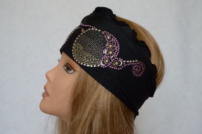 Спортивная полоска на голову с украшениями Vizio Италия 4629 F черная