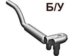 ! Б/У - Vehicle, Exhaust Pipe Twin Inlet 11L Left, Chrome Silver (4466) - Б/У