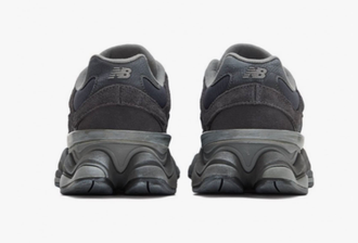 New Balance 9060 Magnet Black (Экозамша) сзади