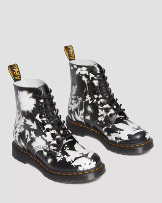 Dr Martens Pascal Floral черно-белые