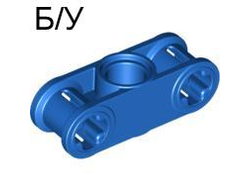 ! Б/У - Technic, Axle and Pin Connector Perpendicular 3L with Center Pin Hole, Blue (32184 / 4128599) - Б/У
