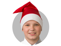 100-1 Колпак  Красный, сатин