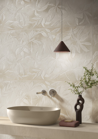 ArtWall, 60х120 см, керамогранит, Цветы Слоновая Кость Матовый Ректификат, K958021R