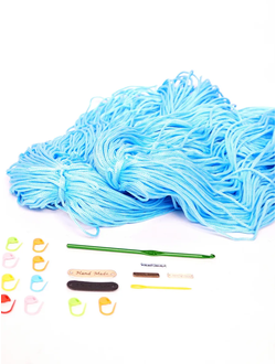 Полиэфирный шнур, пасма 170 М голубая