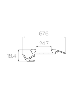 Алюминиевый профиль 4L-6718-ST ANOD Ступень