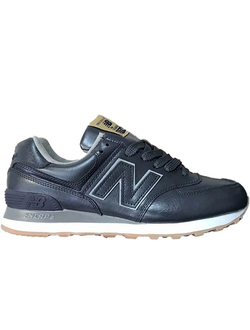 New Balance 574 Dark Blue Кожаные