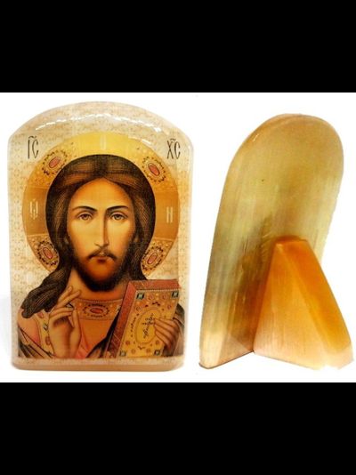 Икона из камня селенит. Разные лики