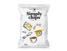 Картофельные чипсы Симпли чипс &quot;Simply chips&quot; Сырный соус, в упаковке 80 гр