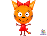Шар фольга Три Кота  Карамелька 86 см ( шар + гелий + лента)