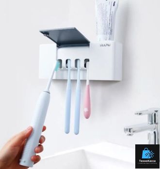 Дезинфицирующий держатель для зубных щеток Xiaomi Liushu Sterilization Toothbrush Holder (белый)