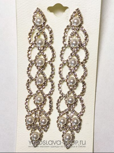 Модель : Б-147. Женские серьги с жемчугом