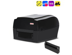 Термотрансферный принтер этикеток MERTECH TLP300 TERRA NOVA (300 DPI) USB, RS232, Ethernet Black с отрезчиком