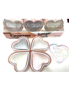 Хайлайтер для лица Chanlanya Bronzer Hearts (набор 4 шт. разные цвета)