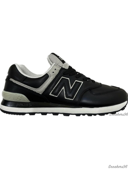 New Balance 574 Leather Black  Мужские (41-45)