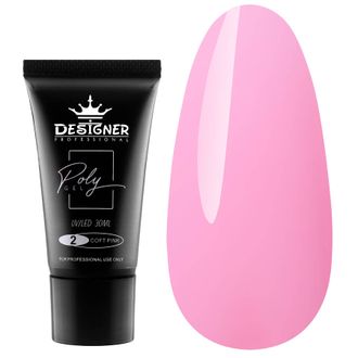 ПОЛИГЕЛЬ ДЛЯ НОГТЕЙ DESIGNER (coft pink N2) 30мл.-------- POLIGEL PENTRU UNGHII 30ml