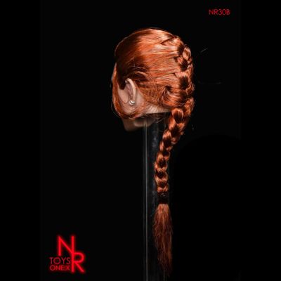 Женская голова (скульпт) - Черная Вдова, Наташа Романофф (коса) - 1/6 scale Female Agent Hair transplantation and braid head carving (NR30B) - NRTOYS