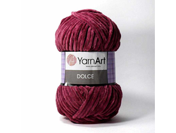 Пряжа для вязания Dolce YarnArt. 100% микрополиэстер. в 100 г, 120 м цвет  Бордо