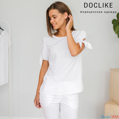БЛУЗА DOCLIKE DL417 Белая