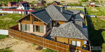 Дом из клееного бруса "Дубрава": компактная элегантность и функциональность 266 м²