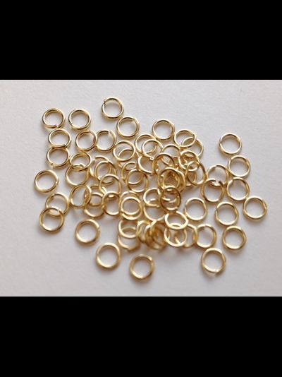 Кольцо 5 мм  покрытие Люкс 1 шт цвет золото