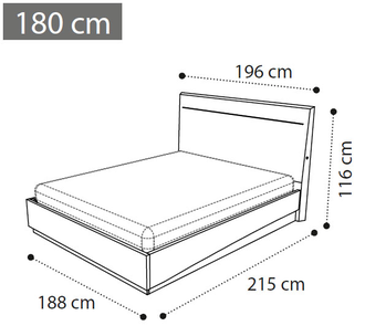 Кровать "luna" с подъёмным механизмом 180х200 см