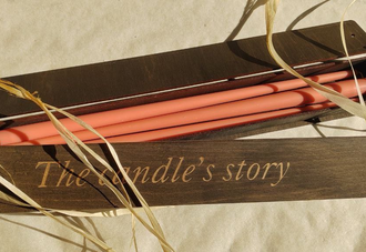 Столовые свечи из натурального воска 40 см (3 шт)