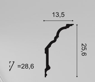 Карниз C340 - 25,6*13,5*200см
