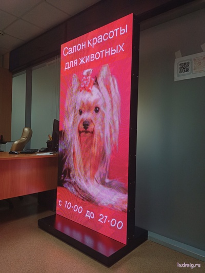 Светодиодный пилон (P5) 960x0,11x1,98m