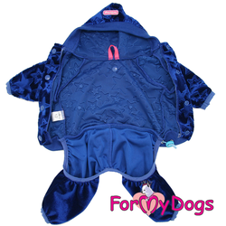 FOR MY DOGS костюм для собак велюровый синий