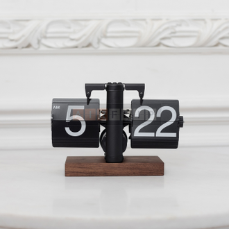 Настольные классические перекидные часы Air-flip Black Wood