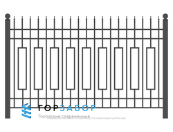Сварной забор с элементами ковки KSZ15-37 купить под заказ в Москве